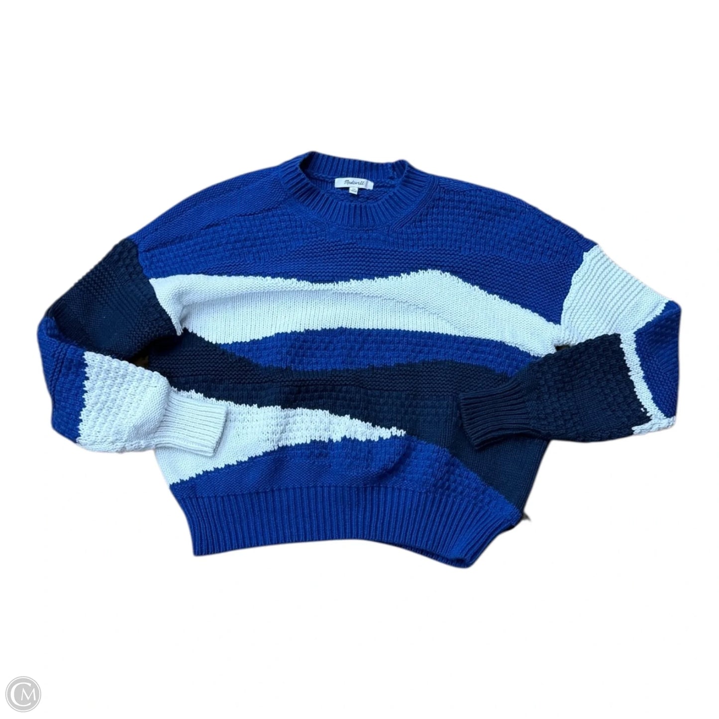 Sweater By Madewell In Blue & White, Size: Xs