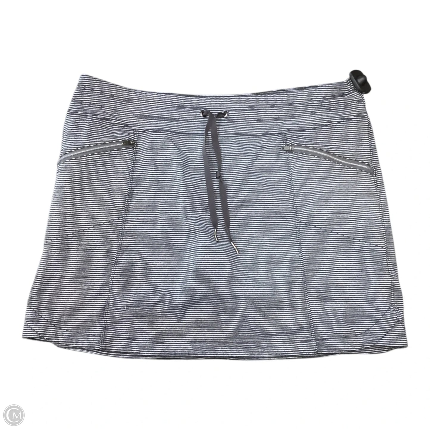 Athletic Skort By Athleta In Grey & White, Size: L