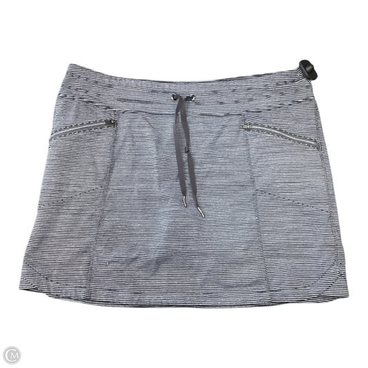 Athletic Skort By Athleta In Grey & White, Size: L
