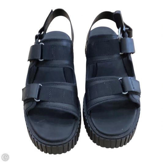 Sandals Heels Block By Sorel In Black, Size: 9.5