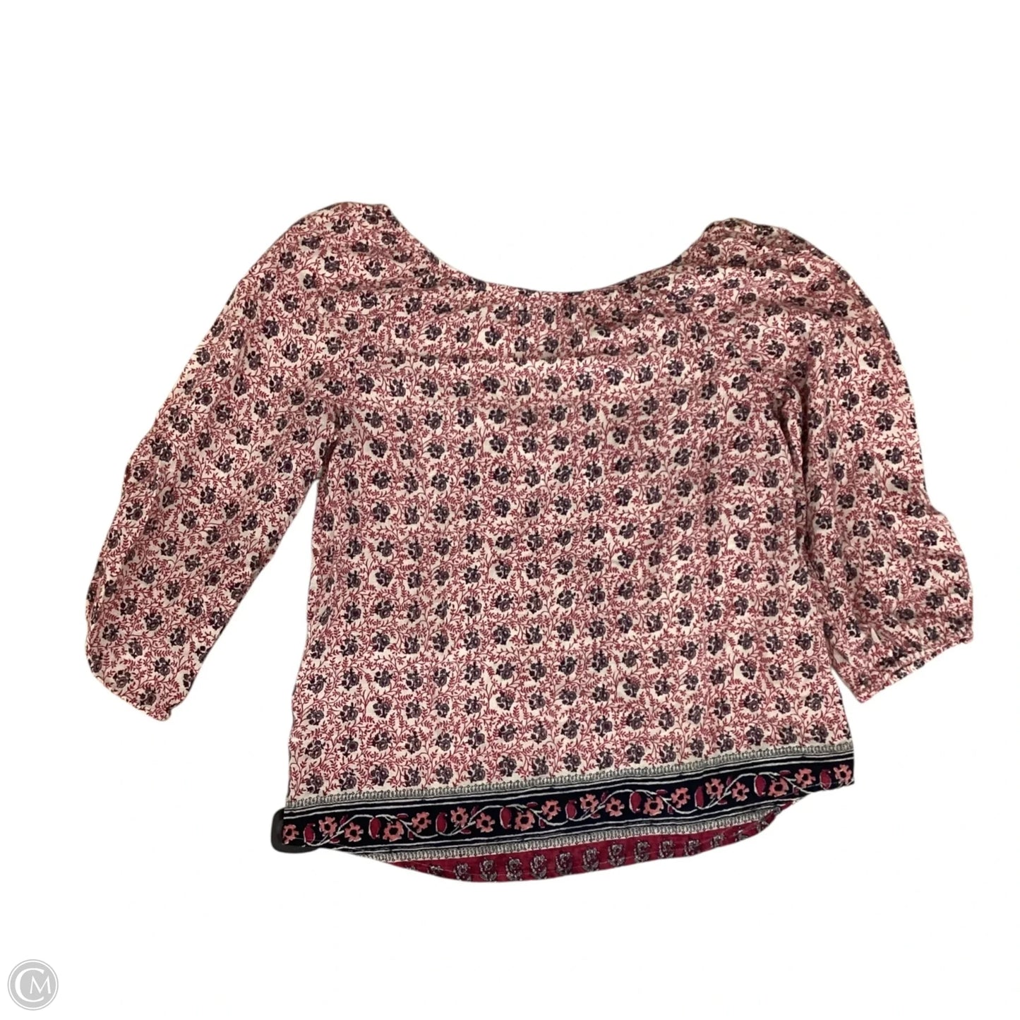 Blouse Long Sleeve By Lucky Brand In Floral Print, Size: Xs