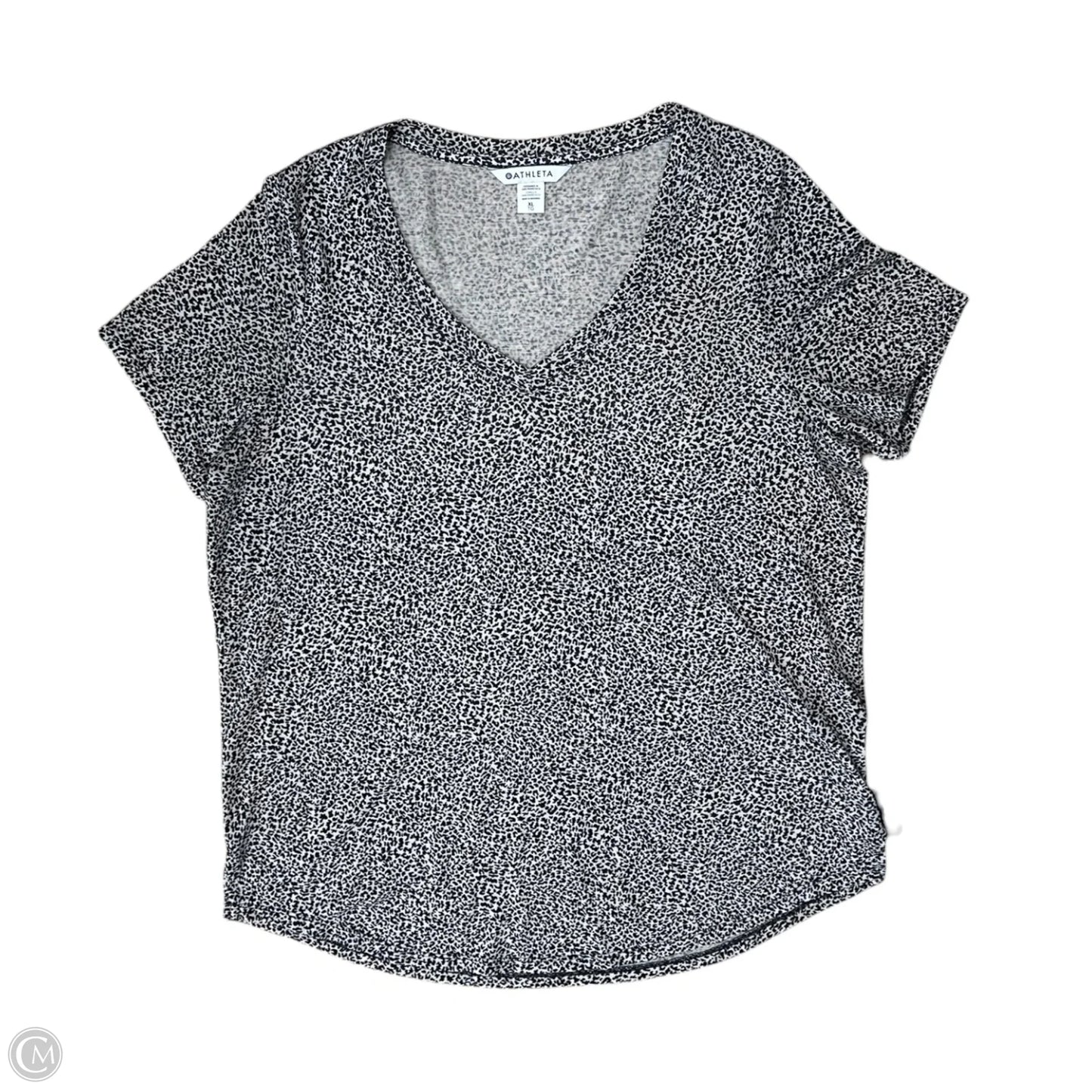 Top Short Sleeve By Athleta In Animal Print, Size: Xl