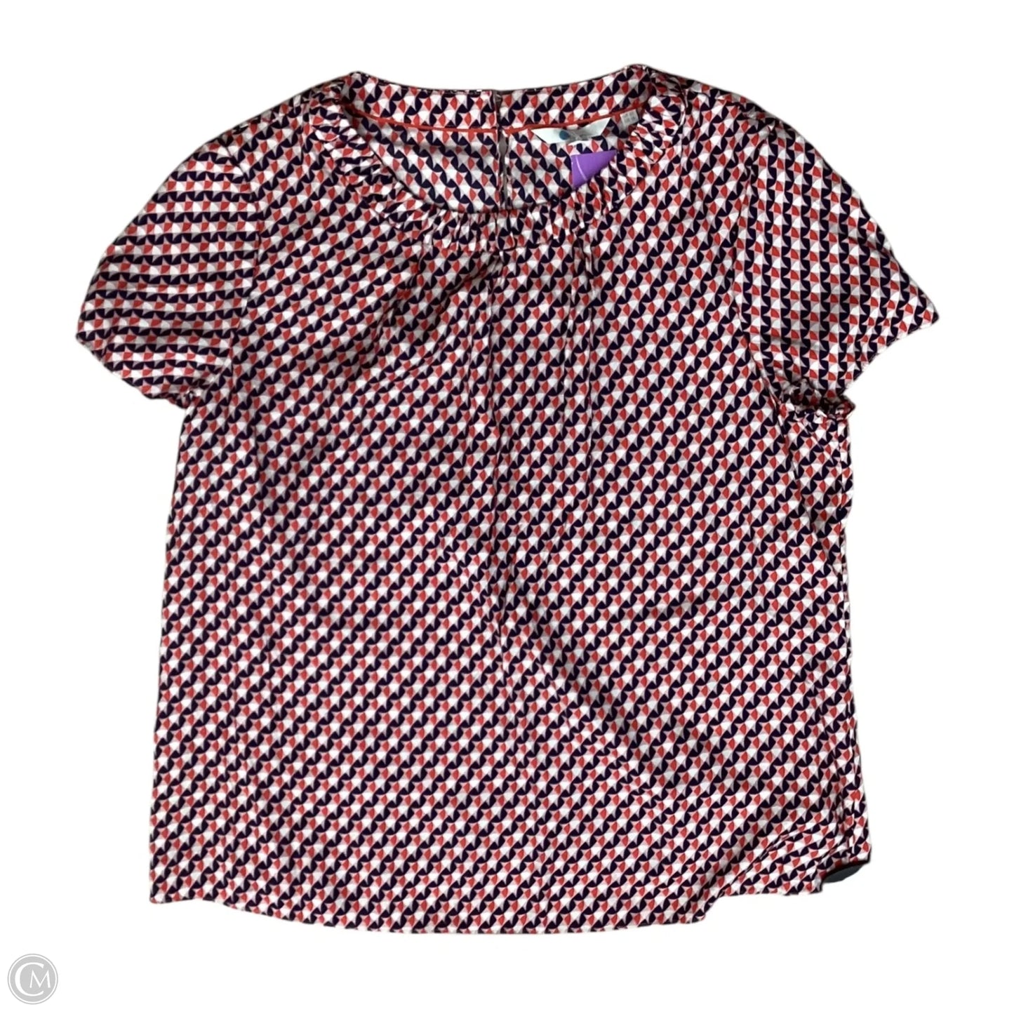 Blouse Short Sleeve By Boden In Pink & Red, Size: Xl