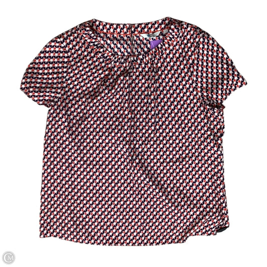 Blouse Short Sleeve By Boden In Pink & Red, Size: Xl