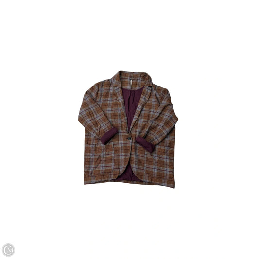 Blazer By Free People In Plaid Pattern, Size: M