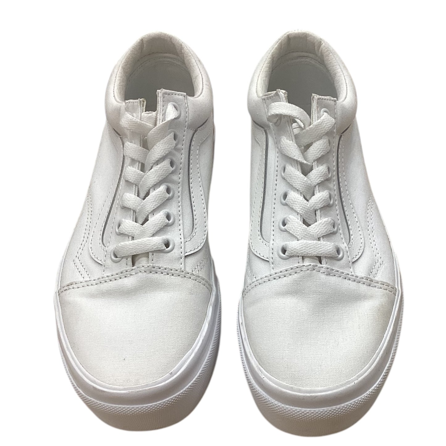 Shoes Sneakers Platform By Vans In White, Size: 7.5