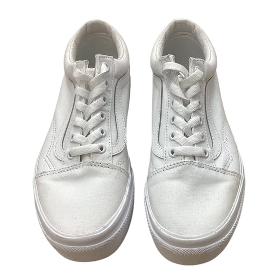 Shoes Sneakers Platform By Vans In White, Size: 7.5