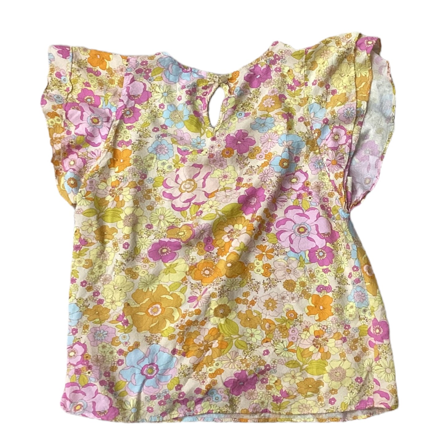 Top Short Sleeve By Clothes Mentor In Orange & Pink, Size: L