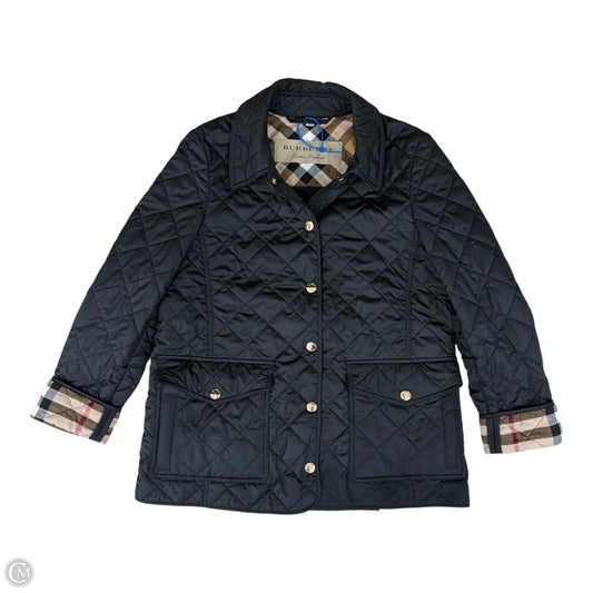 Jacket Luxury Designer By Burberry In Black, Size: M