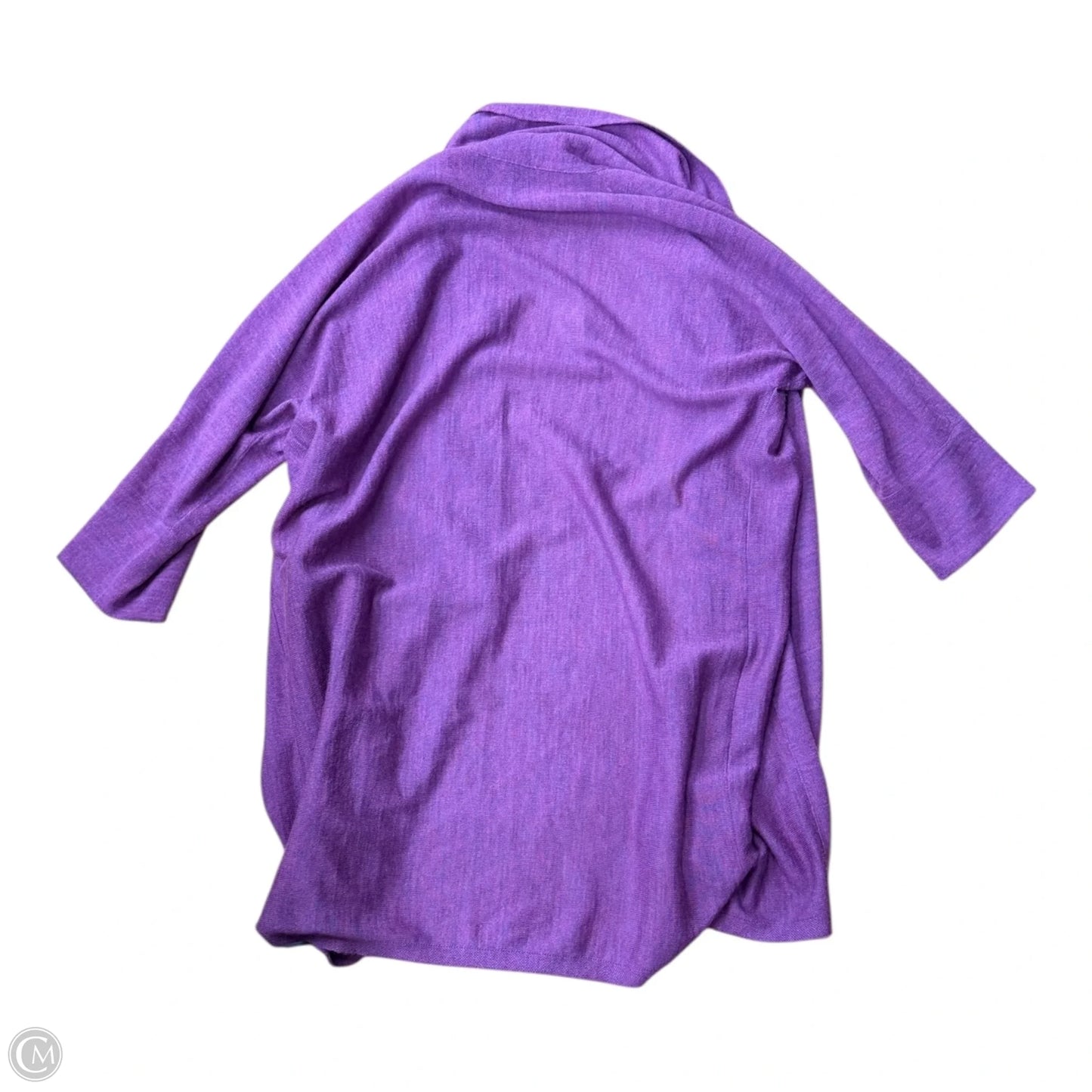Sweater Cardigan By Eileen Fisher In Purple, Size: Mp