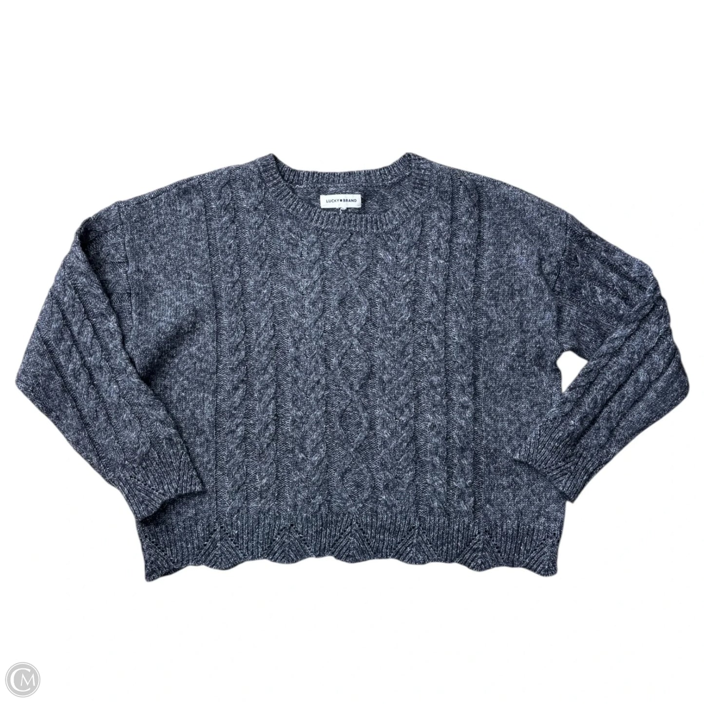 Sweater By Lucky Brand In Grey, Size: L