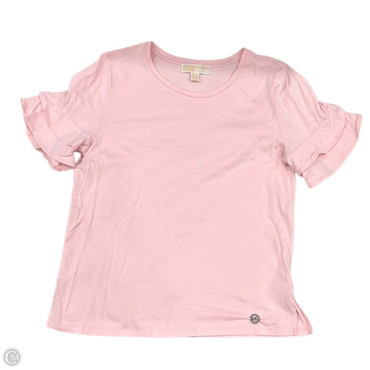Top Short Sleeve By Michael By Michael Kors In Pink, Size: M