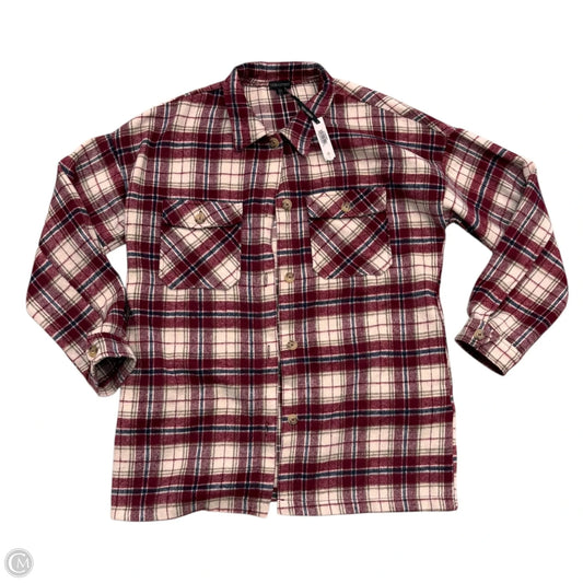 Jacket Shirt By Coco And Carmen In Plaid Pattern, Size: S