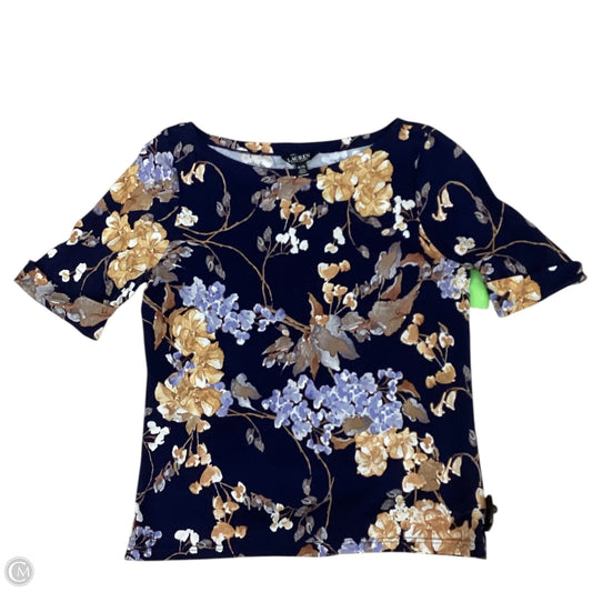 Top Short Sleeve By Ralph Lauren In Floral Print, Size: L
