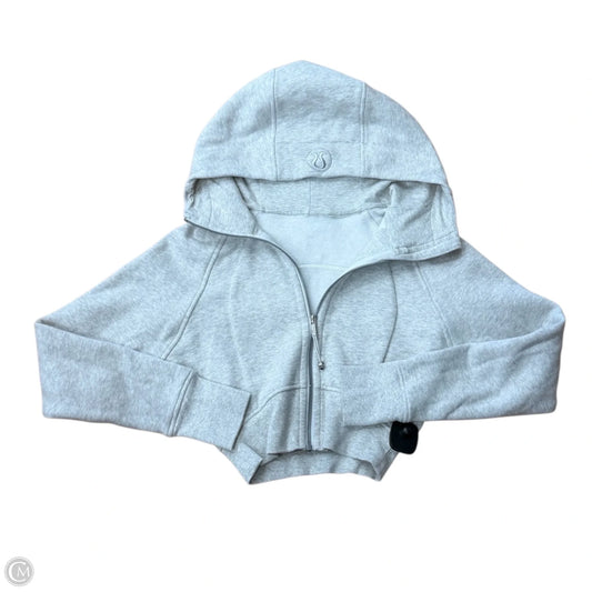 Athletic Sweatshirt Hoodie By Lululemon In Grey, Size: Xs