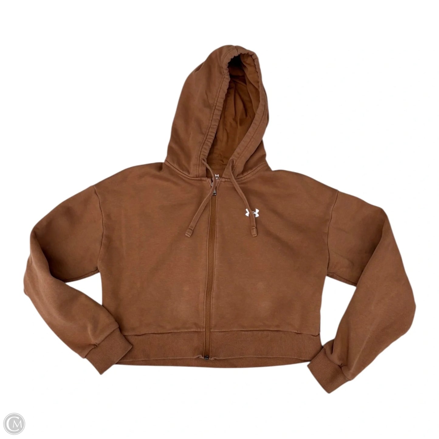 Athletic Sweatshirt Hoodie By Under Armour In Brown, Size: M