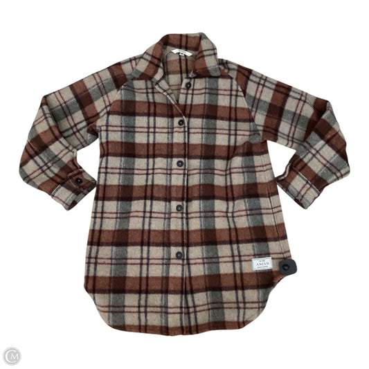 Jacket Shirt By Clothes Mentor In Plaid Pattern, Size: M