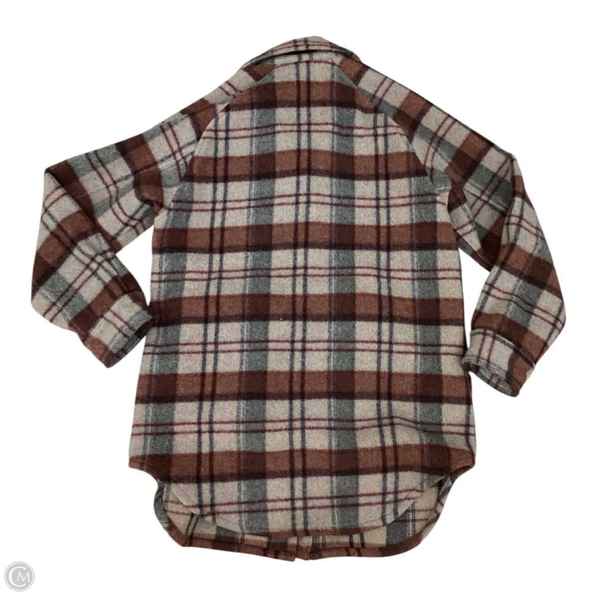 Jacket Shirt By Clothes Mentor In Plaid Pattern, Size: M