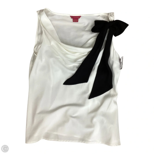 Blouse Sleeveless By Sunny Leigh In Black & Cream, Size: L