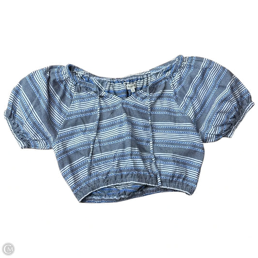Top Short Sleeve By Madewell In Striped Pattern, Size: Xs