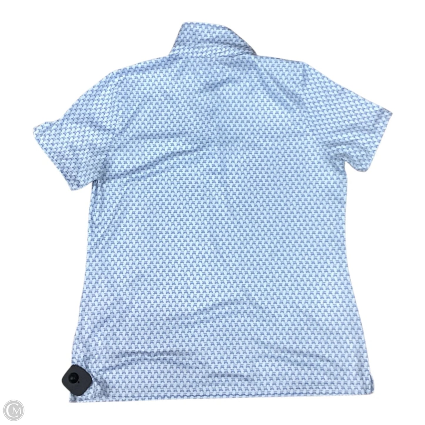 Athletic Top Short Sleeve By Vineyard Vines In Blue & White, Size: M