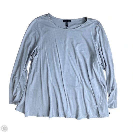 Top Long Sleeve Basic By Eileen Fisher In Grey, Size: Xl