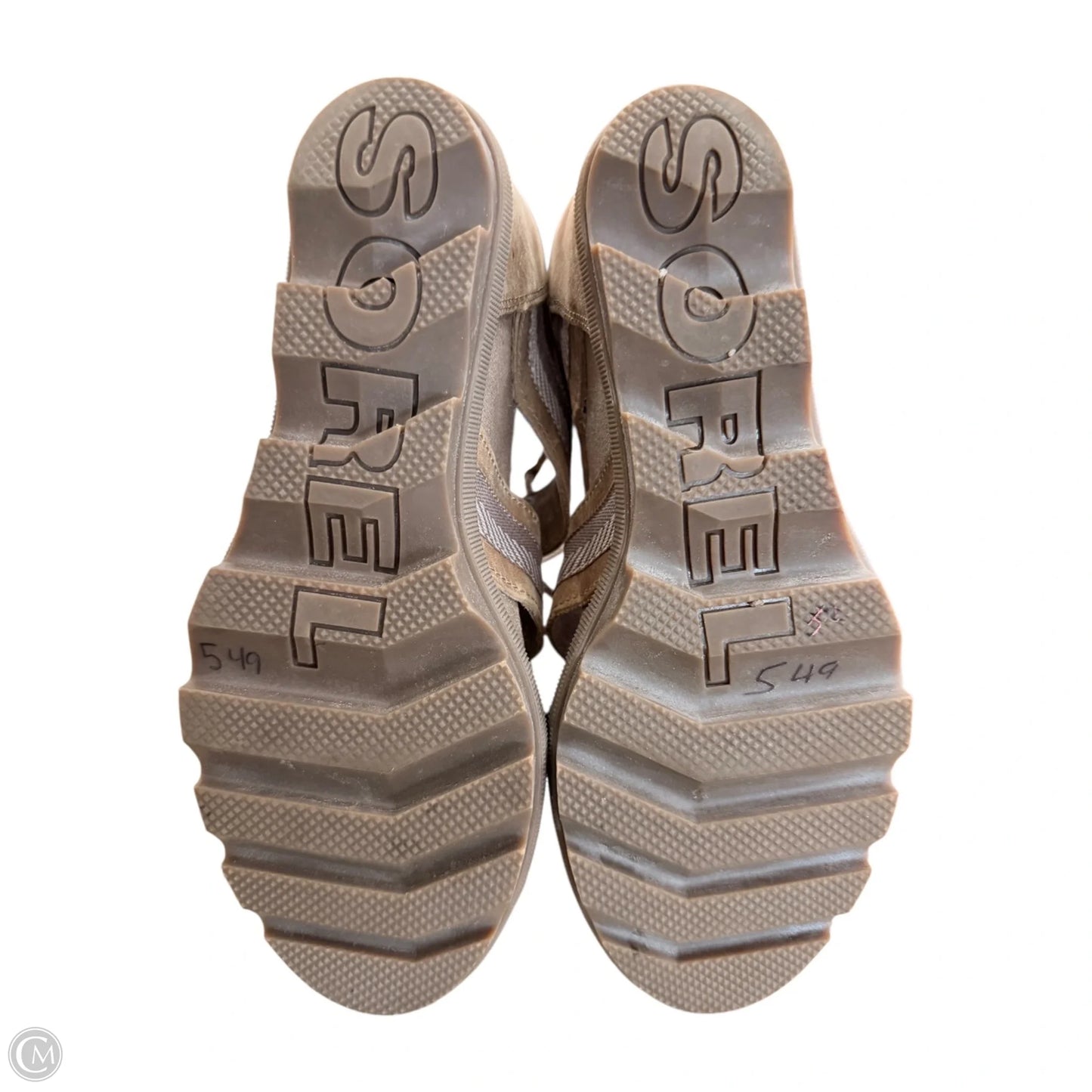Sandals Heels Wedge By Sorel In Brown, Size: 9