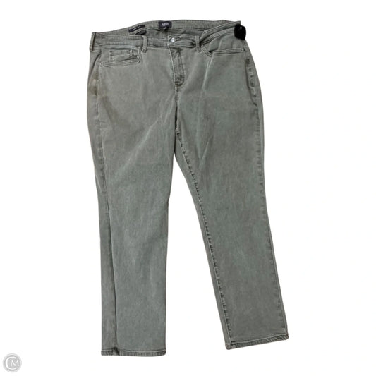 Jeans Straight By Not Your Daughters Jeans In Green Denim, Size: 18