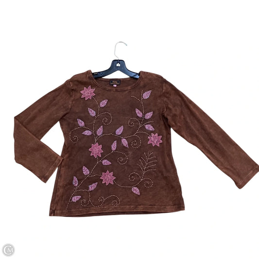 Top Long Sleeve By Clothes Mentor In Orange, Size: L