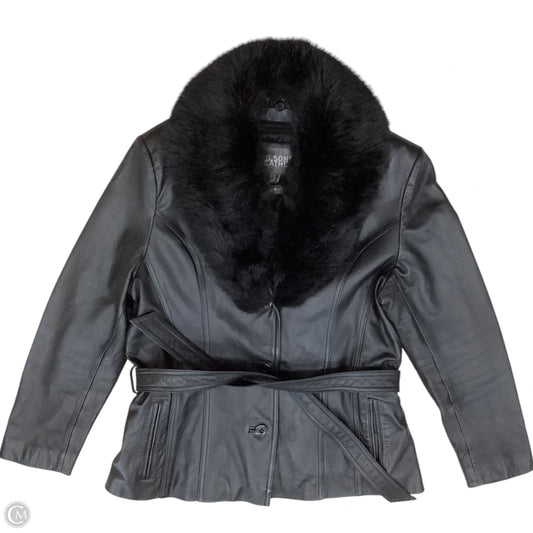 Coat Leather By Wilsons Leather In Black, Size: L