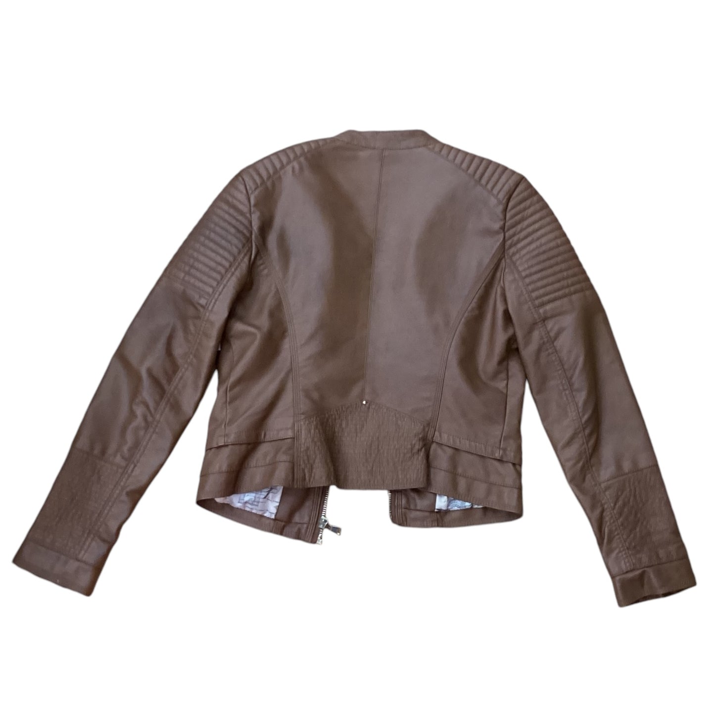 Jacket Leather By Ci Sono In Brown, Size: L