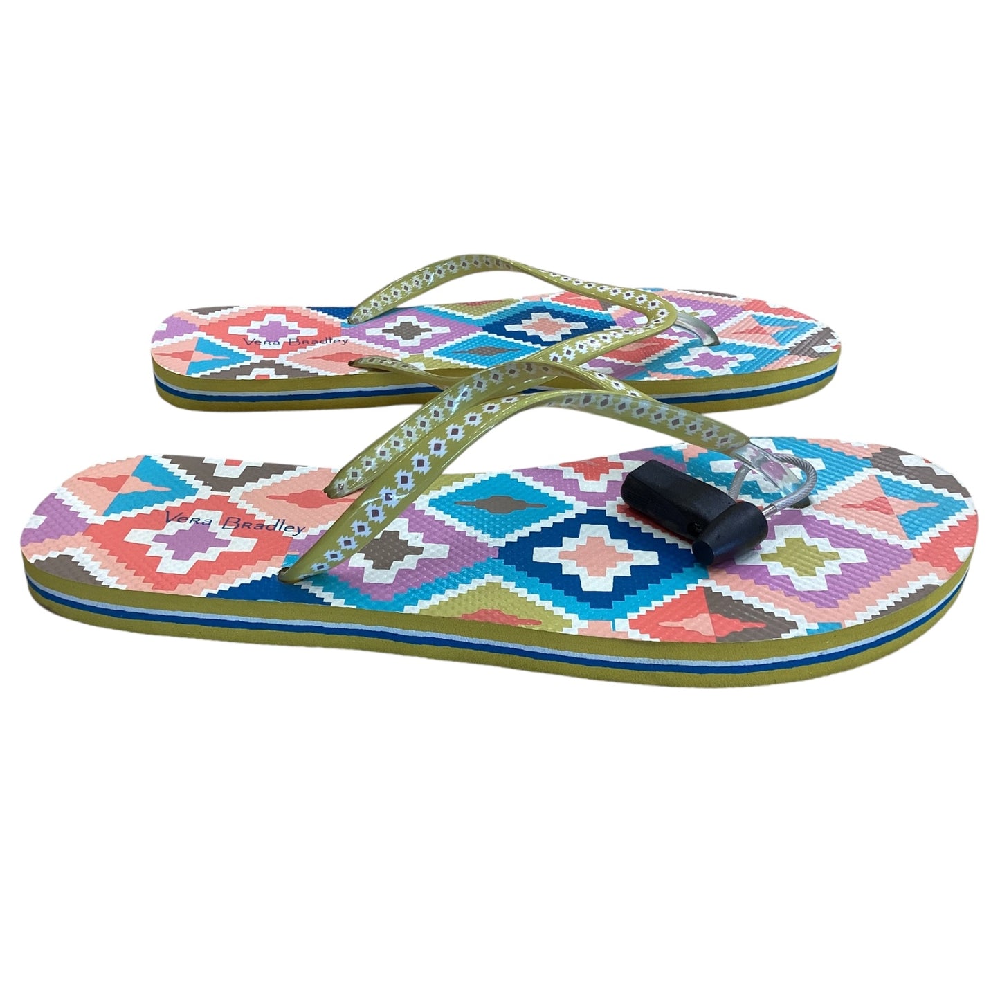 Sandals Flip Flops By Vera Bradley In Multi-colored, Size: 9