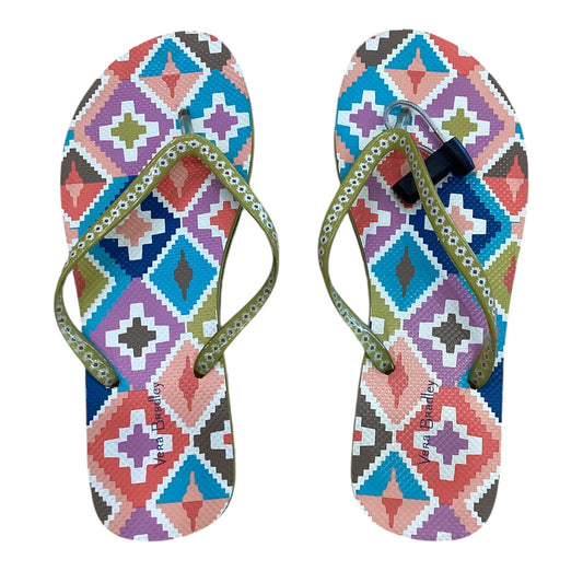 Sandals Flip Flops By Vera Bradley In Multi-colored, Size: 9