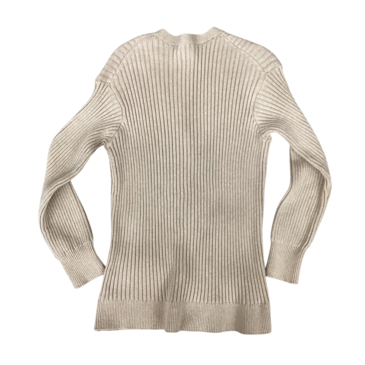 Sweater Cardigan By Free Assembly In Tan, Size: L