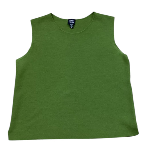 Top Sleeveless Designer By Eileen Fisher In Green, Size: M