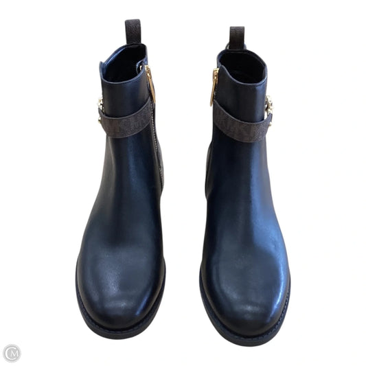 Boots Ankle Flats By Michael By Michael Kors In Black & Brown, Size: 6.5