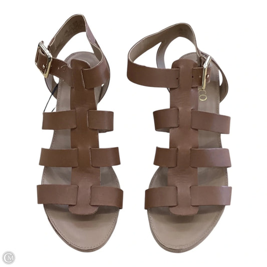 Shoes Heels Wedge By Franco Sarto In Brown, Size: 7.5