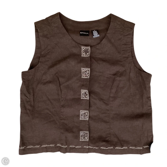 Top Sleeveless By Clothes Mentor In Brown, Size: S