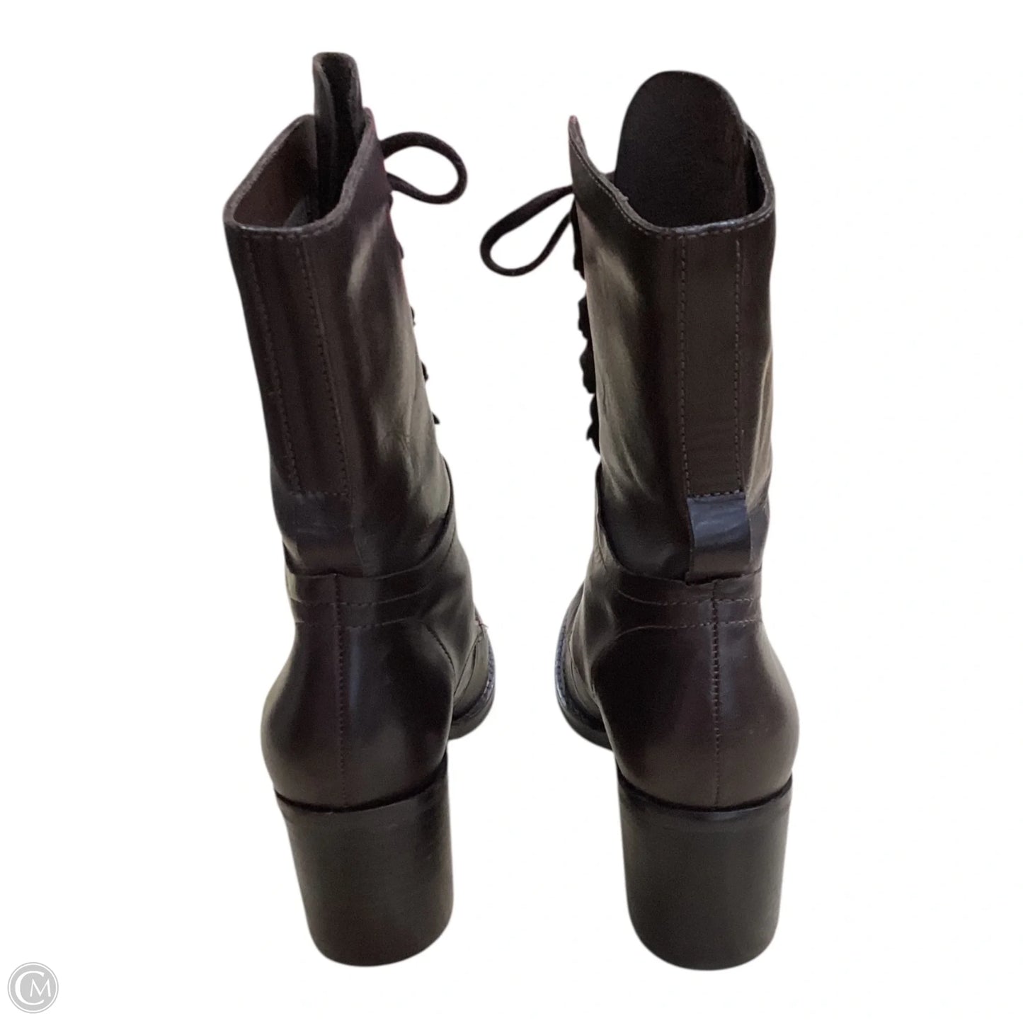 Boots Ankle Heels By Nine West In Brown, Size: 6.5