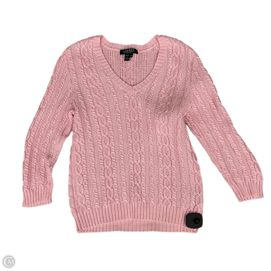 Sweater By Lauren By Ralph Lauren In Pink, Size: Mp