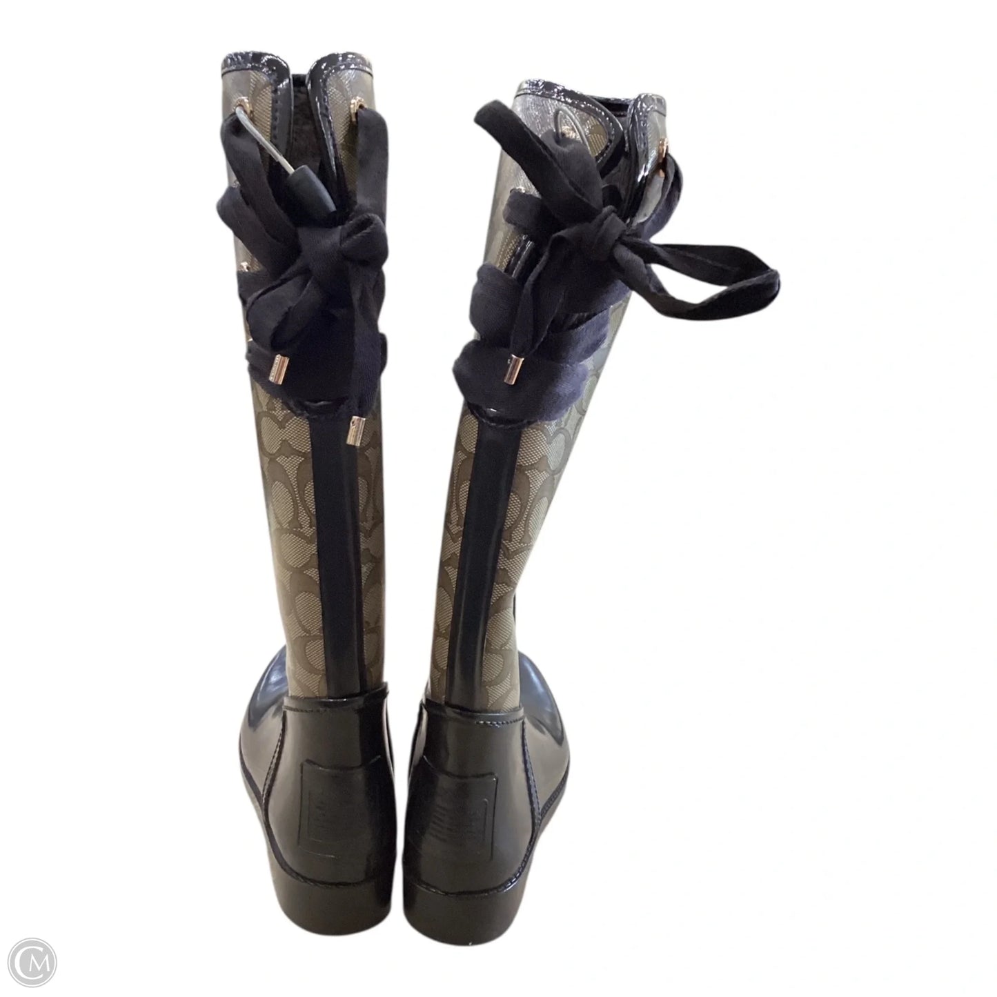 Boots Designer By Coach In Brown, Size: 8.5