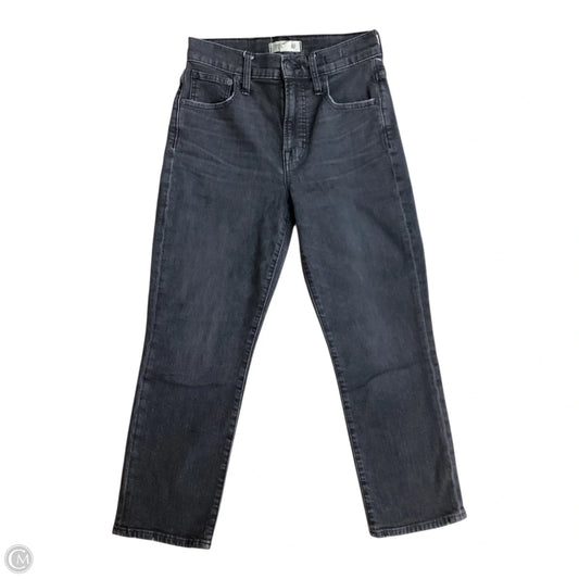 Jeans Straight By Madewell In Black Denim, Size: 2