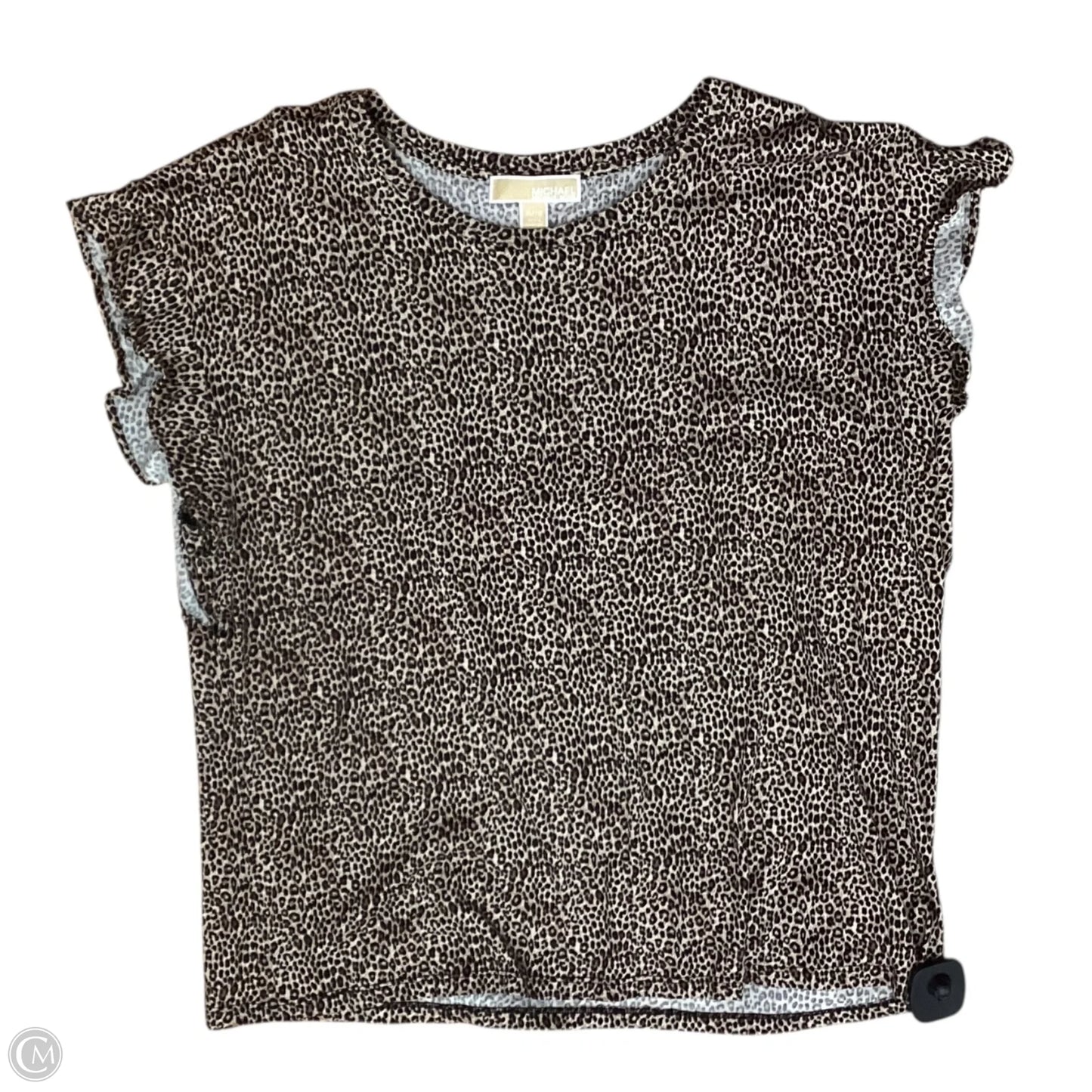 Top Short Sleeve By Michael By Michael Kors In Animal Print, Size: Xl