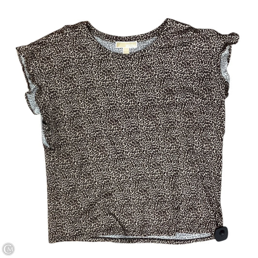 Top Short Sleeve By Michael By Michael Kors In Animal Print, Size: Xl