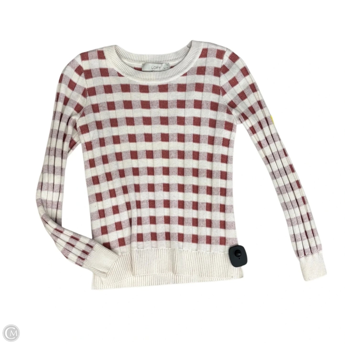 Sweater By Loft In Plaid Pattern, Size: Xxs
