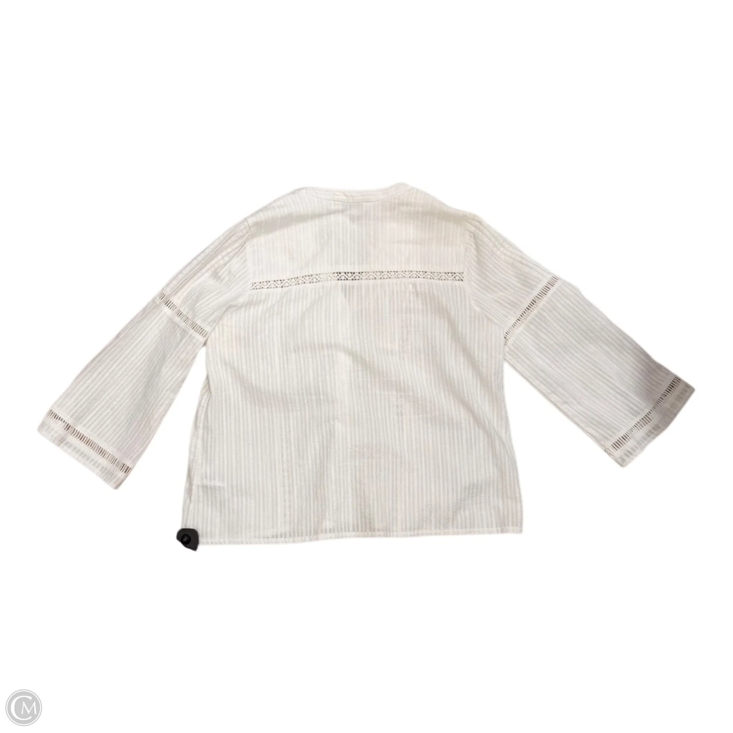 Top Long Sleeve By Liverpool In Cream, Size: L