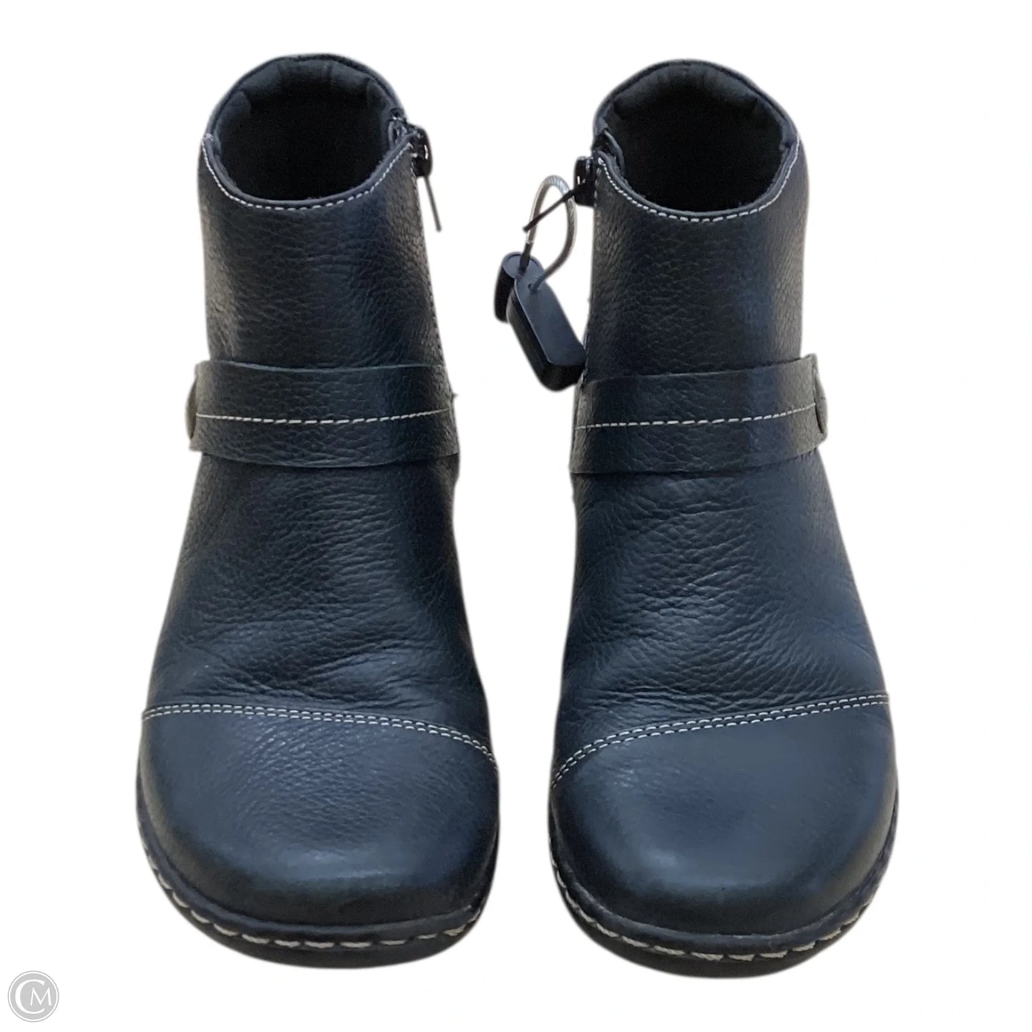 Boots Ankle Flats By Clarks In Black, Size: 6