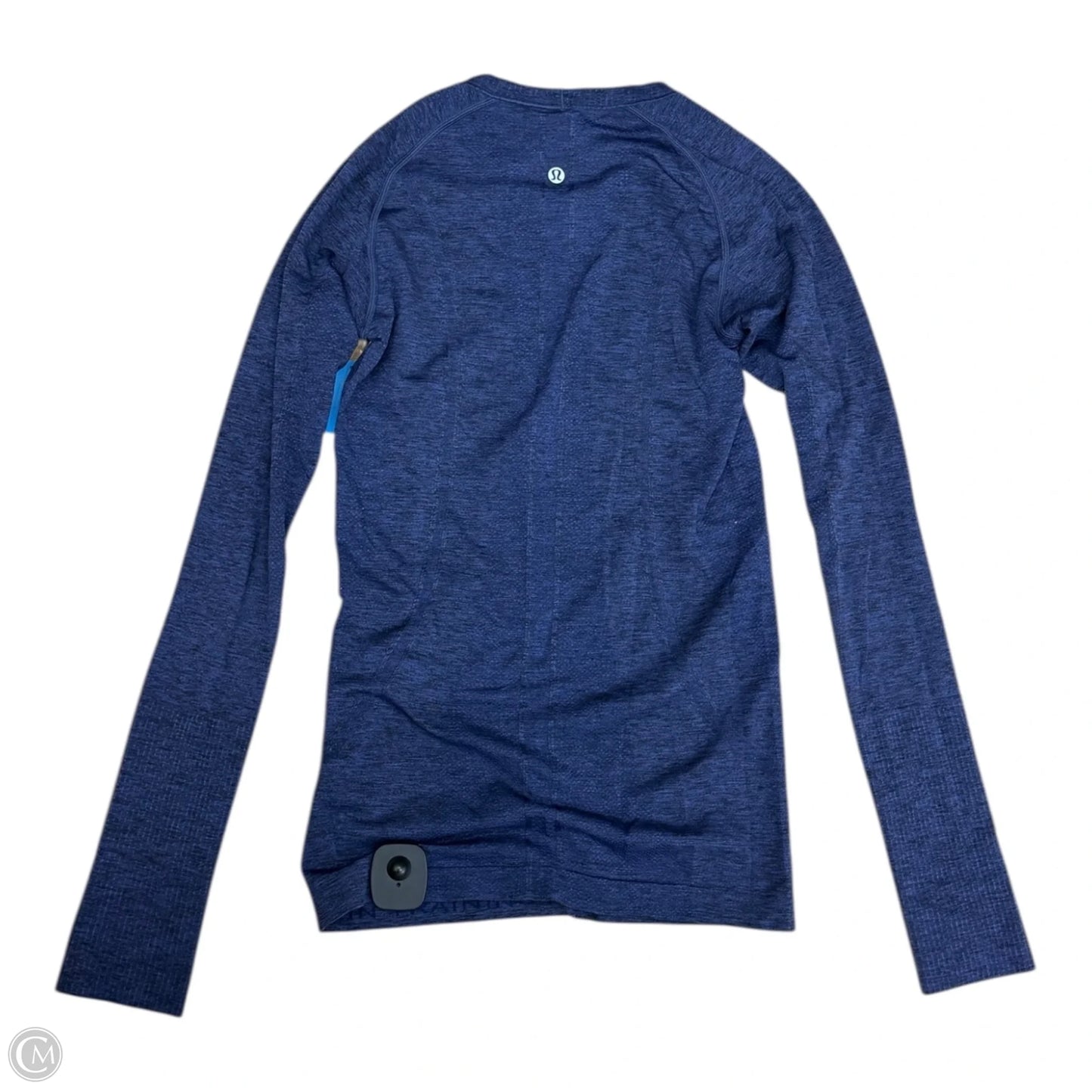 Athletic Top Long Sleeve Collar By Lululemon In Black & Purple, Size: 6