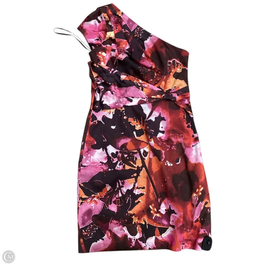 Dress Party Short By Tahari In Orange & Red, Size: 12