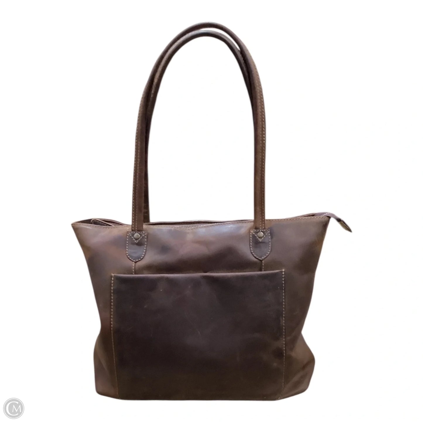 Handbag Leather By Cmc, Size: Medium
